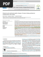 Chemical and Nutritional Quality Changes of Tomato During Postharvesttransportation and Storage