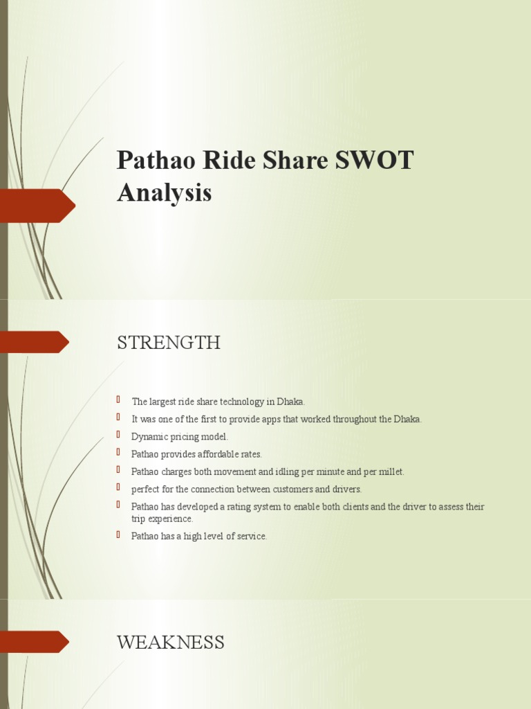 Pathao Ride Share SWOT Analysis | PDF | Career & Growth | Business
