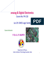 Analog & Digital Electronics: Course No: PH-218 Lec-29: CMOS Logic Family