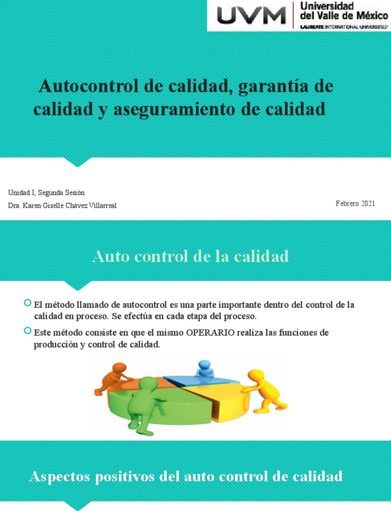 Autocontrol y Aseguramiento de Calidad | PDF | Calidad (comercial ...