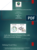 Fiscal and Monetary Policy Analysis in Line with Economic Theories