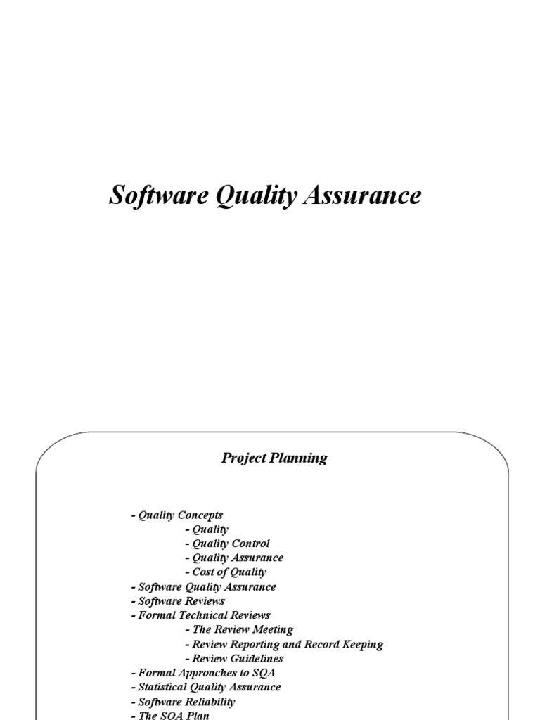 Software Quality Assurance Essentials | PDF | Quality (Business ...