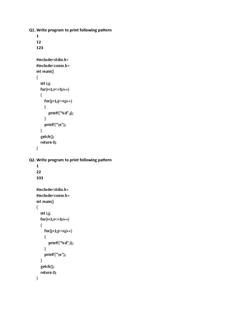 C-Pattern Program | PDF | Computer Architecture | Digital Technology