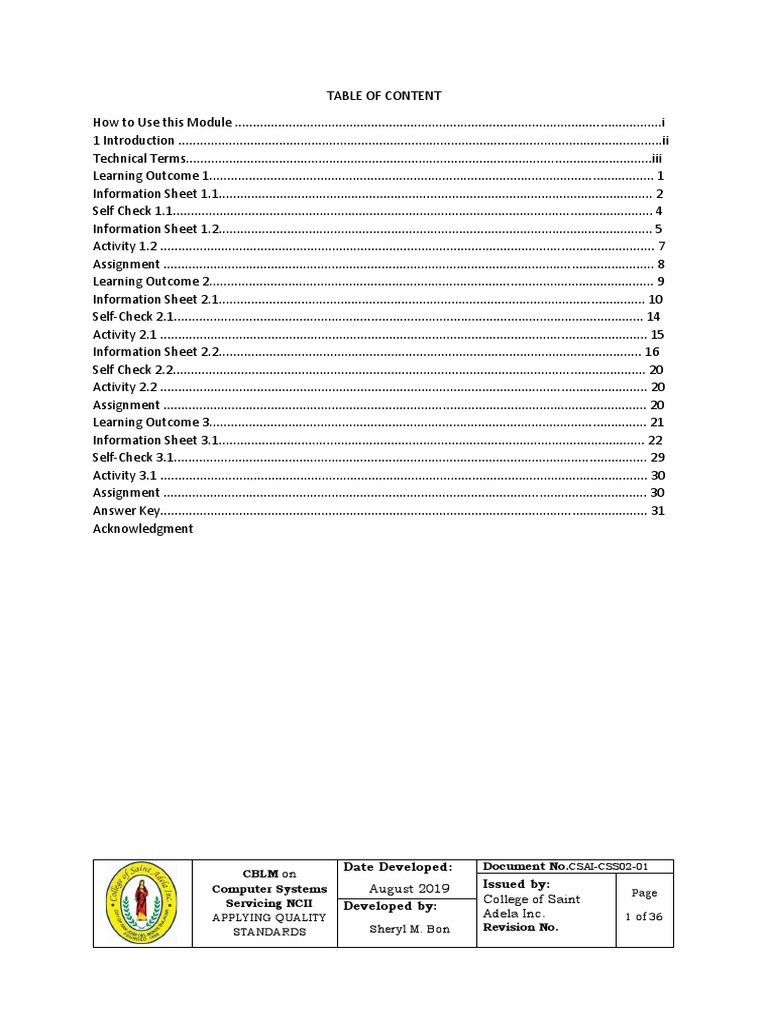 A Guide to Applying Quality Standards for Computer Hardware Servicing