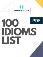 100 Idiom List