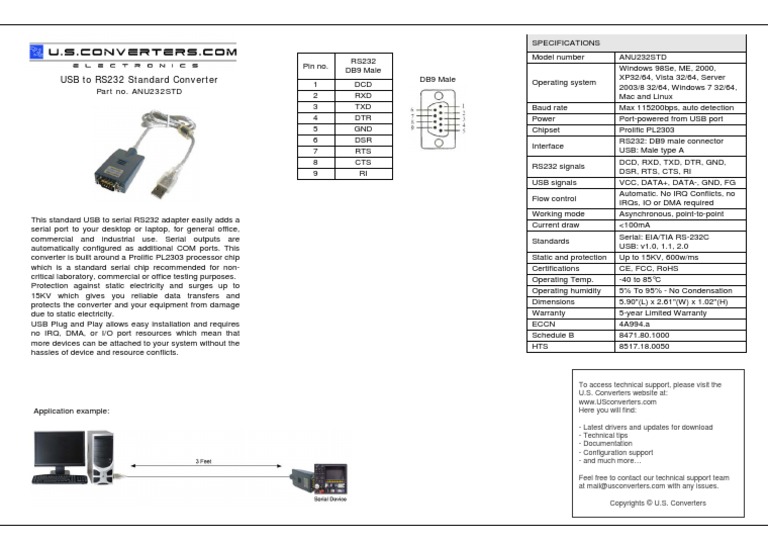 Manual Driver USB To RS232 | PDF | Usb | Computer Networking