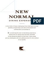 NEW Normal: Dining Experience
