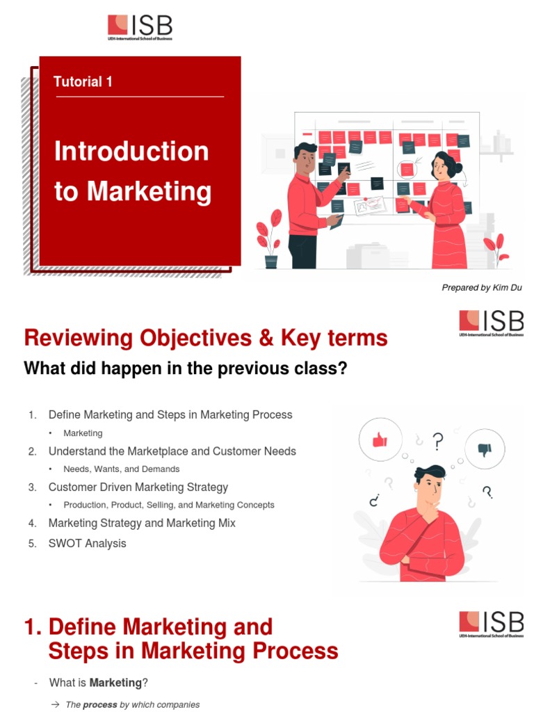 To Marketing: Tutorial 1 | PDF | Marketing | Marketing Strategy
