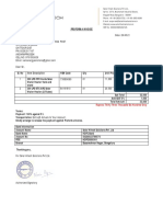 Solar water heater proforma invoice