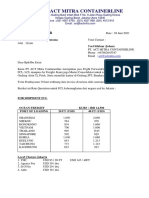 QUOTATION FCL PT. Asietex Sinar Indopratama