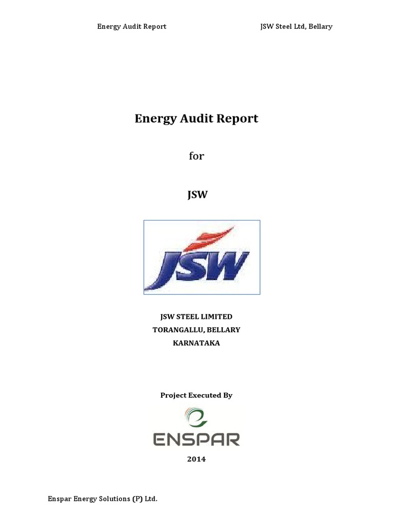 JSW - Detailed Energy Audit Report - Apr15 | PDF | Physical Quantities ...