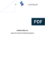 RFP Website Development Arabian Pipes