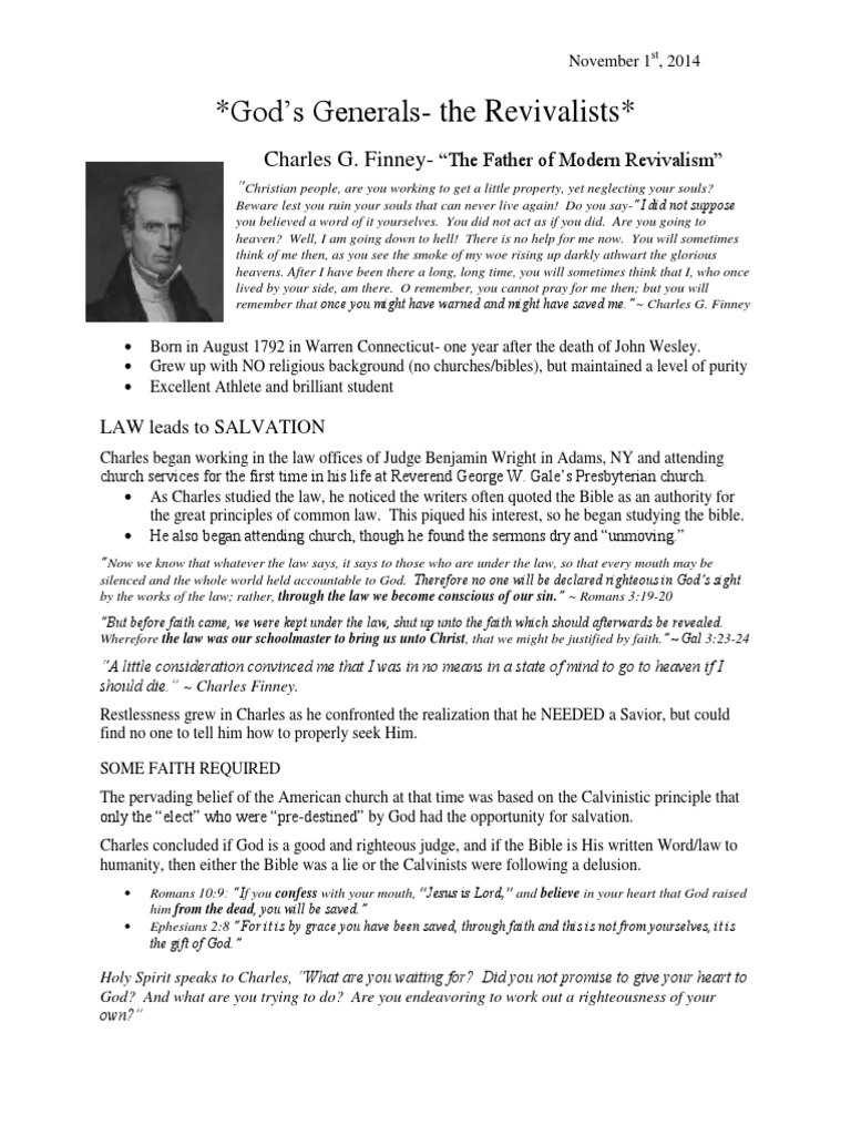 Charles Finney: Father of Revivalism | PDF | Jesus | Epistle To The Romans