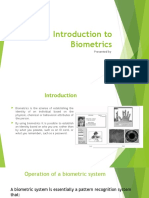 Introduction To Biometrics