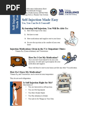 Self-Injection Guide for B12 and Testosterone | PDF | Injection (Medicine) 