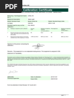 Calibration Certificate: Page 1 / 1