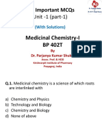 22 Important MCQs on Medicinal Chemistry-I