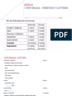 Letter Writing: Formal and Informal / Friendly Letters Format
