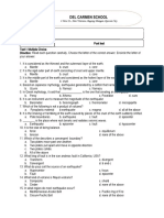 Post Test For Science 10