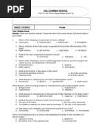 Format of Examination Science 9