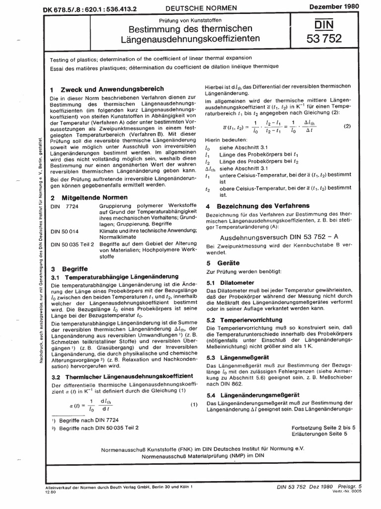 Din 53752 1980-12 | PDF