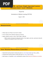 Warming-Up To ML, and Some Simple Supervised Learners (Distance-Based "Local" Methods)