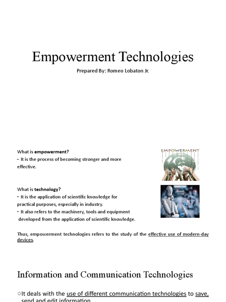 Empowerment Technologies in ICT | PDF