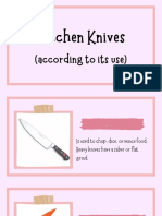 Kitchen Knives: (According To Its Use)