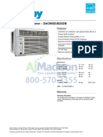 Danby Dac060eub2gdb Specification Sheet