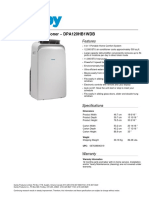 Danby Dpa120hb1wdb Specification Sheet