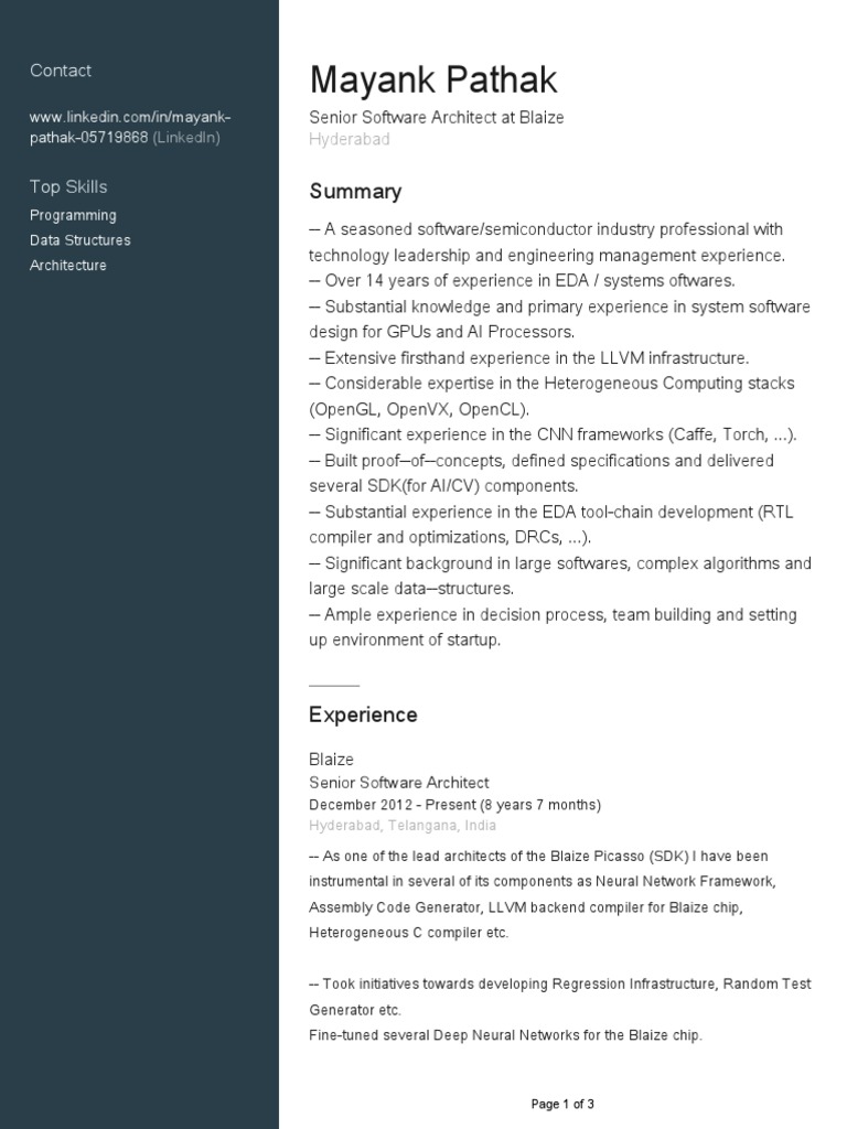 Mayank Pathak: Senior Software Architect | PDF | Software Engineering ...