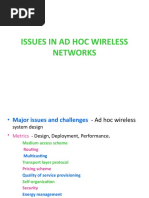 Issues in Ad Hoc Wireless Networks