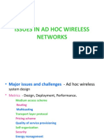 Issues in Ad Hoc Wireless Networks