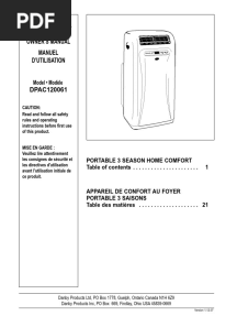 Danby Dpac120061 User Manual