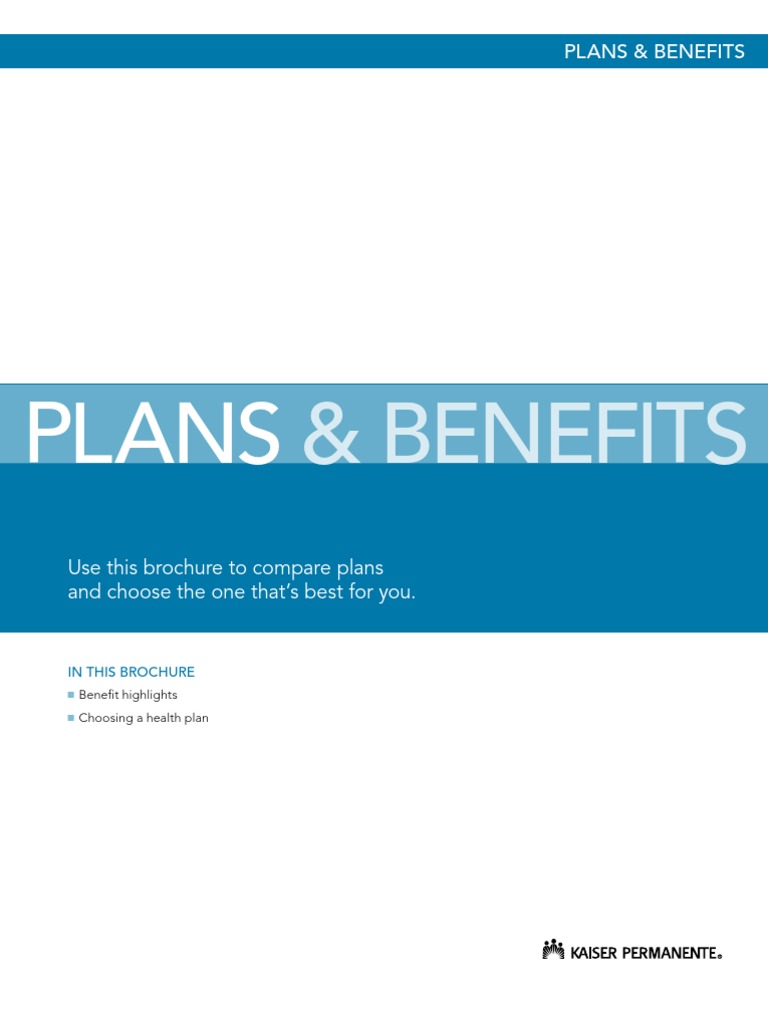 Kaiser Permanente California Plans and Benefits Brochure KPIF 2011