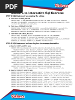 Answers To Interactive SQL Exercise: STEP-1 SQL Statement For Crea NG The Tables