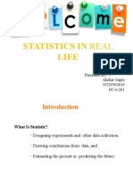 Statistics in Real Life: Presented By: - Akshat Gupta 35225502019 BCA-201