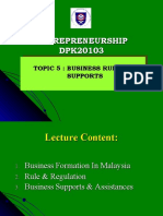 Topic 5 (Business Rules & Supports)