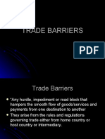 Barriers To Trade