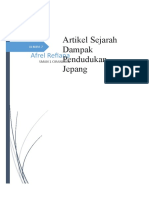 #1 Artikel Sejarah Dampak Pendudukan Jepang