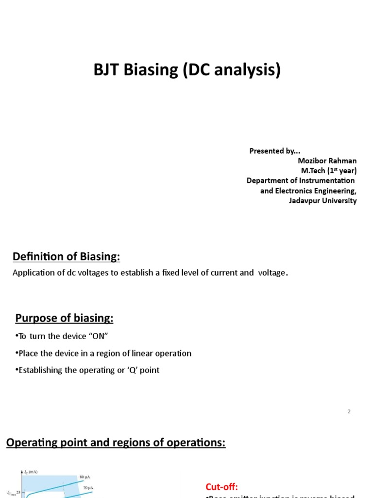 BJT Biasing Techniques Explained | PDF | Semiconductor Devices ...