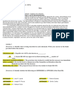 Life & Works of Rizal (Activity 1: R.A. 1425) Name: Date: Section