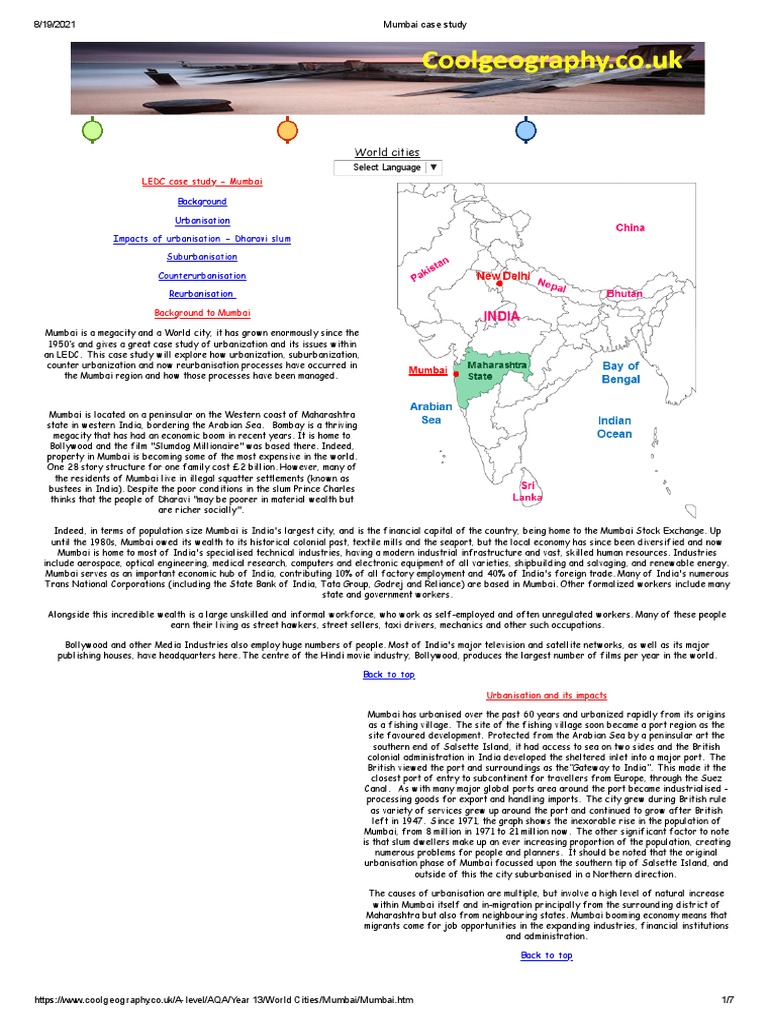 Mumbai Case Study Pdf Mumbai Slum