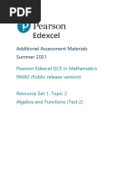 Algebra and Functions 2 QP