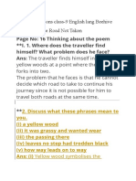 NCERT Solutions Class-9 English Lang Beehive ch02 Poem The Road Not Taken