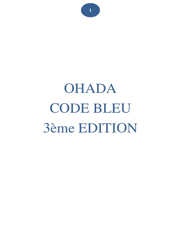 Code Ohada Pdf – Droit des sociétés commerciales et du GIE – TGMOR