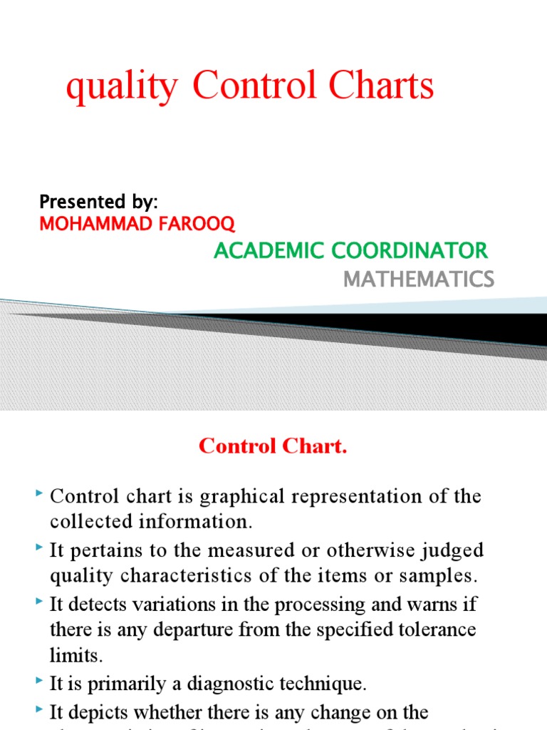 Quality Control Charts: Academic Coordinator | PDF | Standard Deviation ...