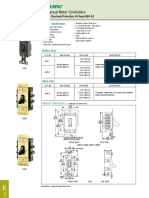 AC Manual Motor Controllers: Without Overload Protection, 40 Amp 600V AC