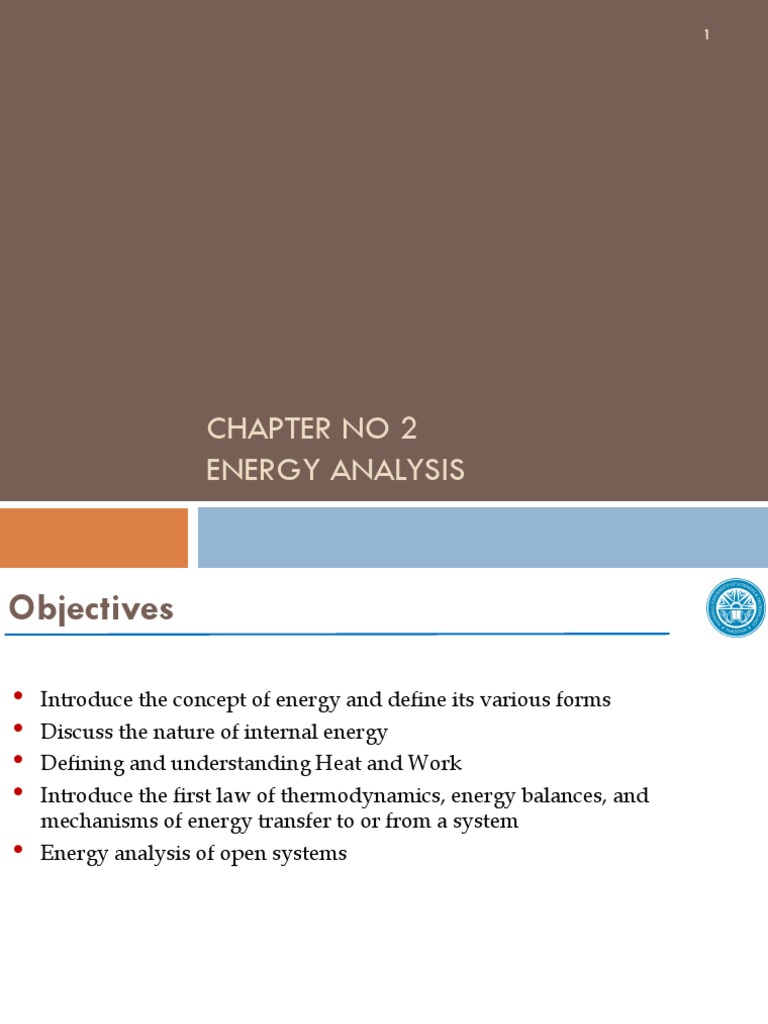 Chapter No 2 Energy Analysis | PDF | Heat | Heat Transfer
