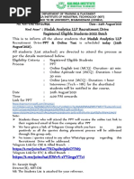 Modak - Analytics - LLP - Recruitment - Drive - PPT - Online - Test - On - 2